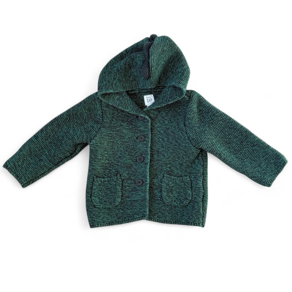 Baby GAP Forest Green Toddler Knit Sweater Size 12 - 18 Months